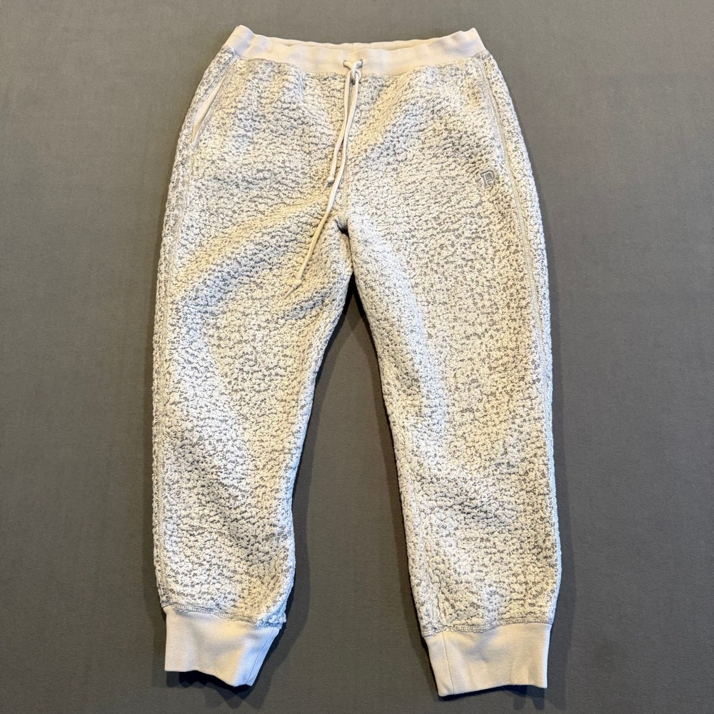 PINK Victoria's Secret Sherpa Fleece Jogger Sweatpants Gray White XL